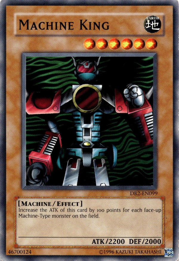 Yugioh Machine King DB2-EN099 Common Unlimited Edition DAMAGED (CREASE)