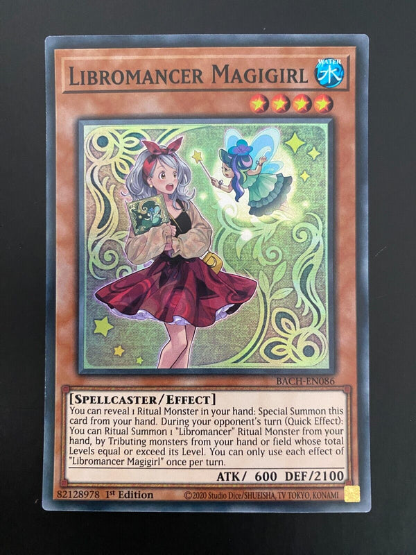 Yugioh Libromancer Magigirl BACH-EN086 Super Rare 1st Edition NM/MINT