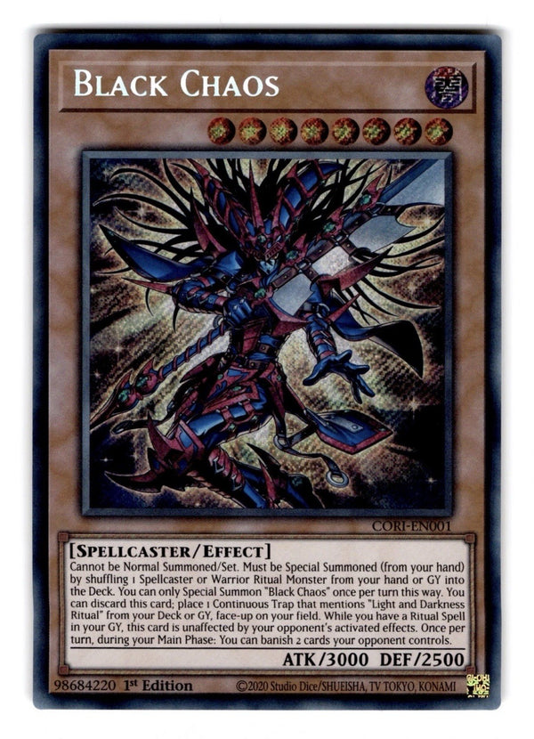 Yugioh Black Chaos CORI-EN001 Secret Rare 1st Edition NM
