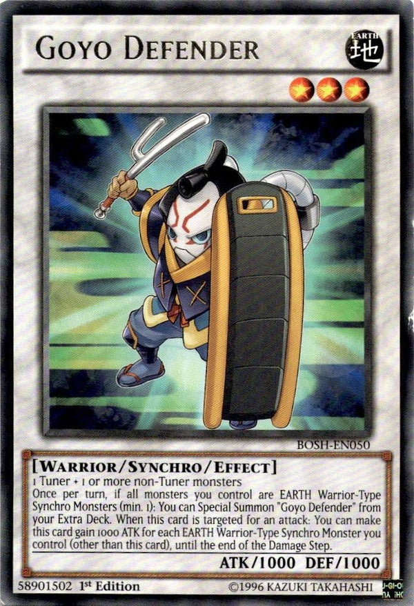 Yugioh Goyo Defender BOSH-EN050 Rare 1st Edition MP