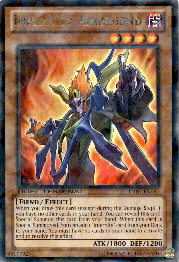 Yugioh Infernity Archfiend DT07-EN060 Duel Terminal Rare 1st Edition NM