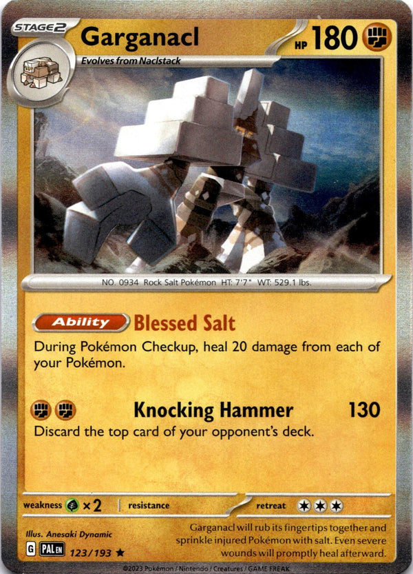 Pokemon Garganacl 123/193 Paldea Evolved Holo NM
