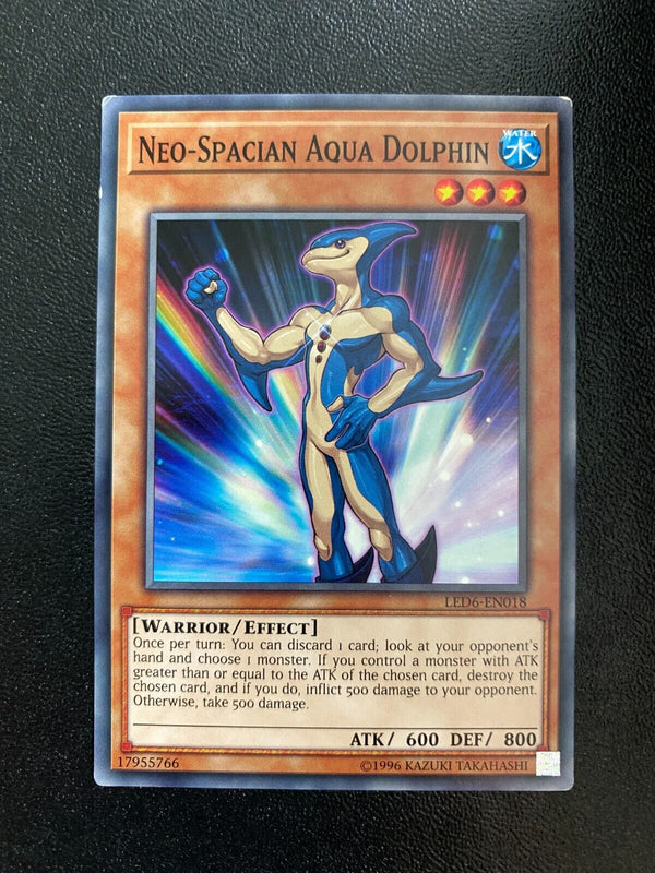 Yugioh Neo-Spacian Aqua Dolphin LED6-EN018 Common 1st Edition LP