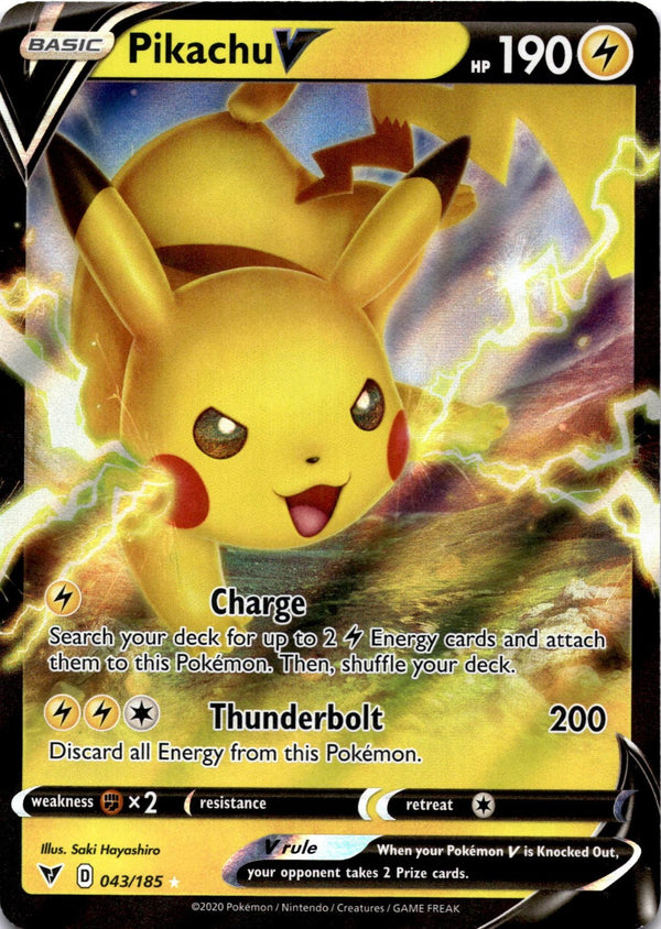 Pokemon Pikachu V 043/185 Vivid Voltage Full Art Holo NM