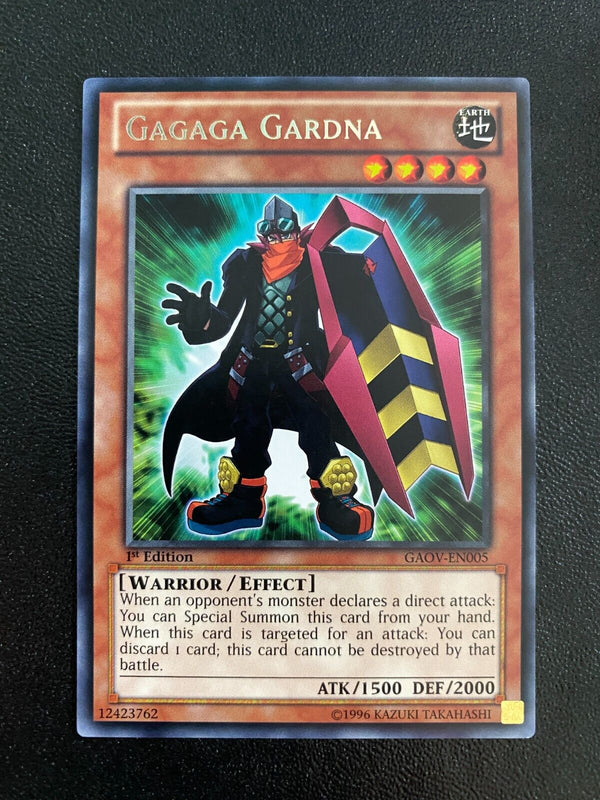 Yugioh Gagaga Gardna GAOV-EN005 Rare 1st Edition NM