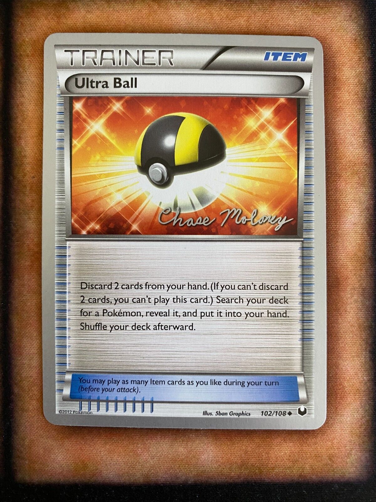 Pokemon Ultra Ball 102/108 World Championships 2012 LP/VLP