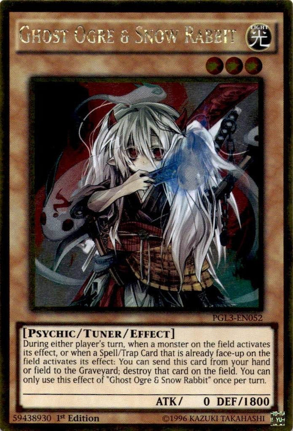 Yugioh Ghost Ogre & Snow Rabbit PGL3-EN052 Gold Rare 1st Edition NM