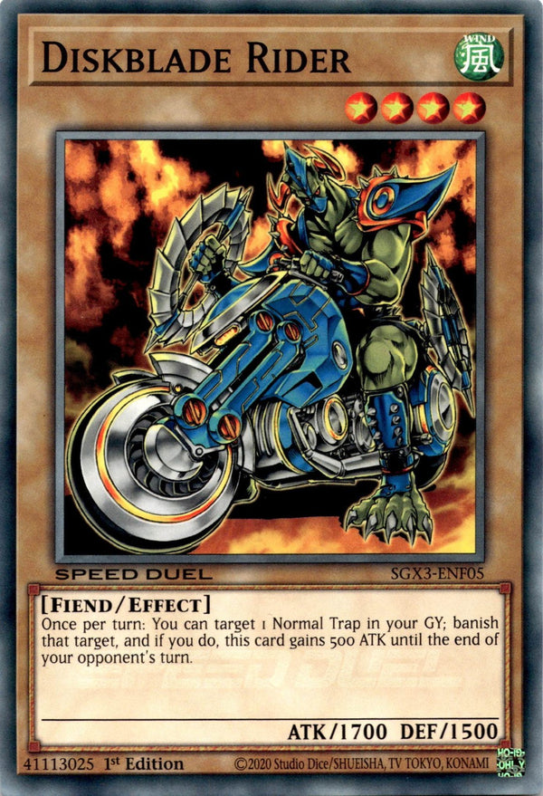 Yugioh Diskblade Rider SGX3-ENF05 Speed Duel Common 1st Edition NM