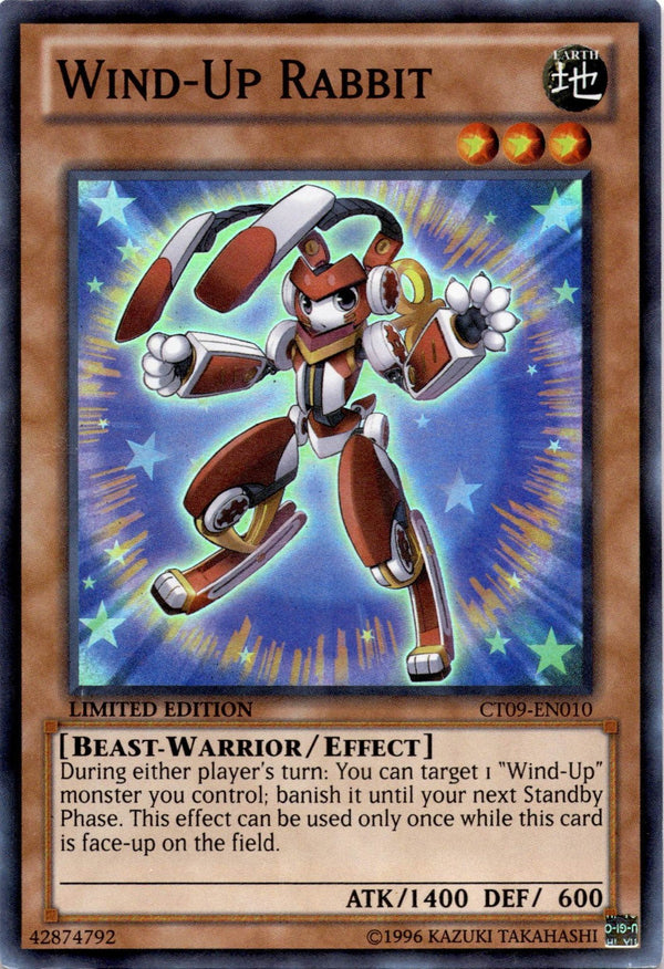Yugioh Wind-Up Rabbit CT09-EN010 Super Rare Limited Edition LP