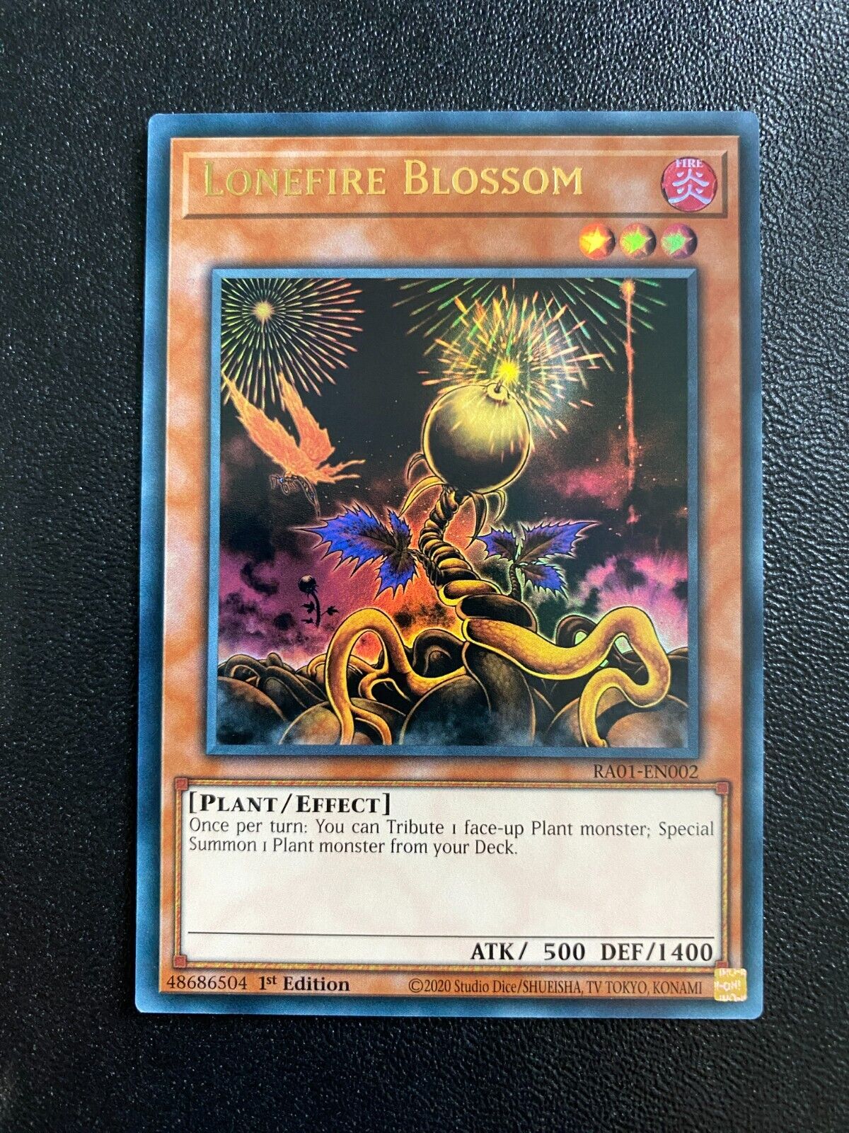 Yugioh Lonefire Blossom RA01-EN002 Ultra Rare 1st Edition NM