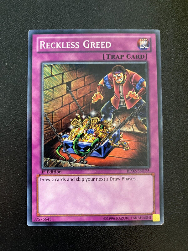 Yugioh Reckless Greed BP02-EN175 Mosaic Rare 1st Edition LP