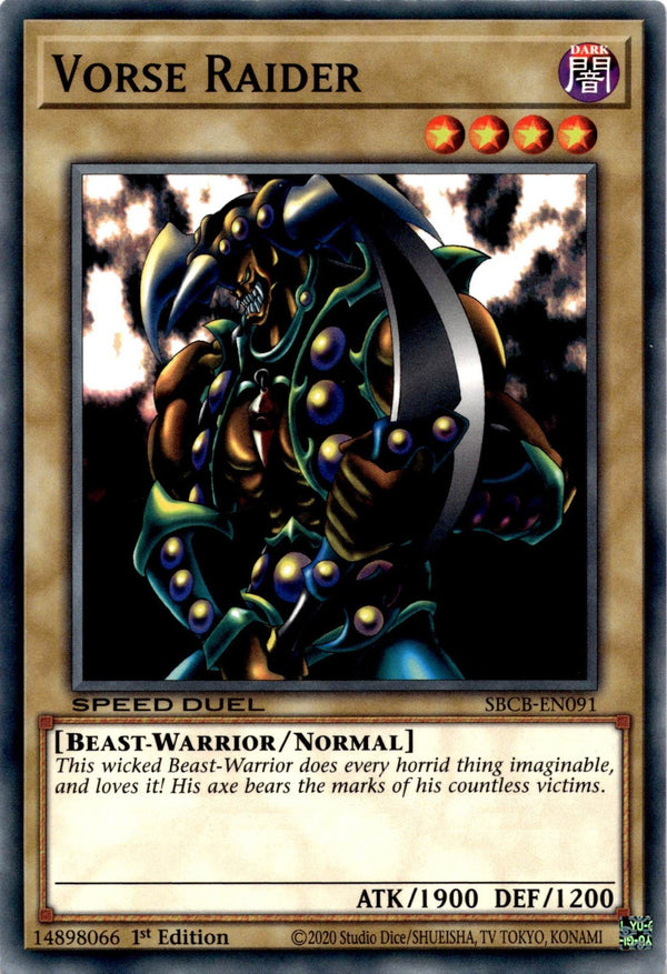 Yugioh Vorse Raider SBCB-EN091 Speed Duel Common 1st Edition VLP/NM
