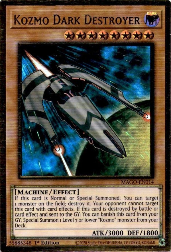 Yugioh Kozmo Dark Destroyer MAGO-EN014 Premium Gold Rare 1st Edition NM
