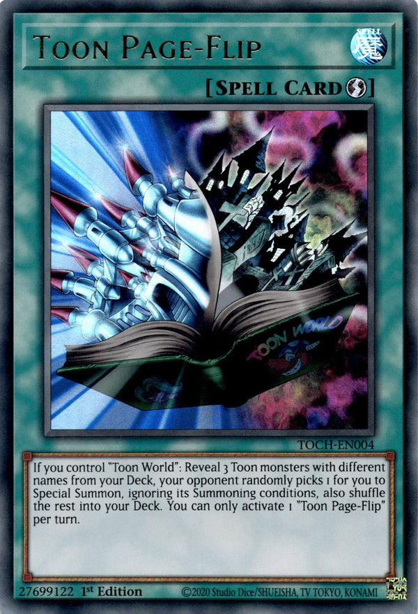 Yugioh Toon Page-Flip TOCH-EN004 Ultra Rare 1st Edition NM