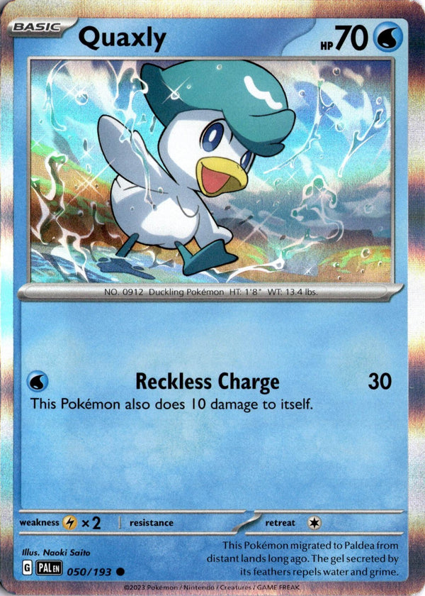 Pokemon Quaxly 050/193 Paldea Evolved Holo NM