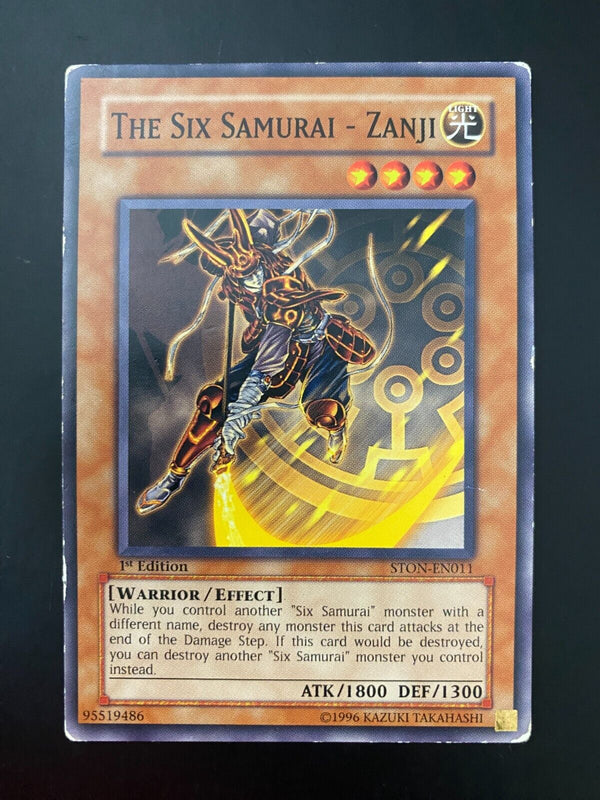 Yugioh The Six Samurai - Zanji STON-EN011 Common 1st Edition HP