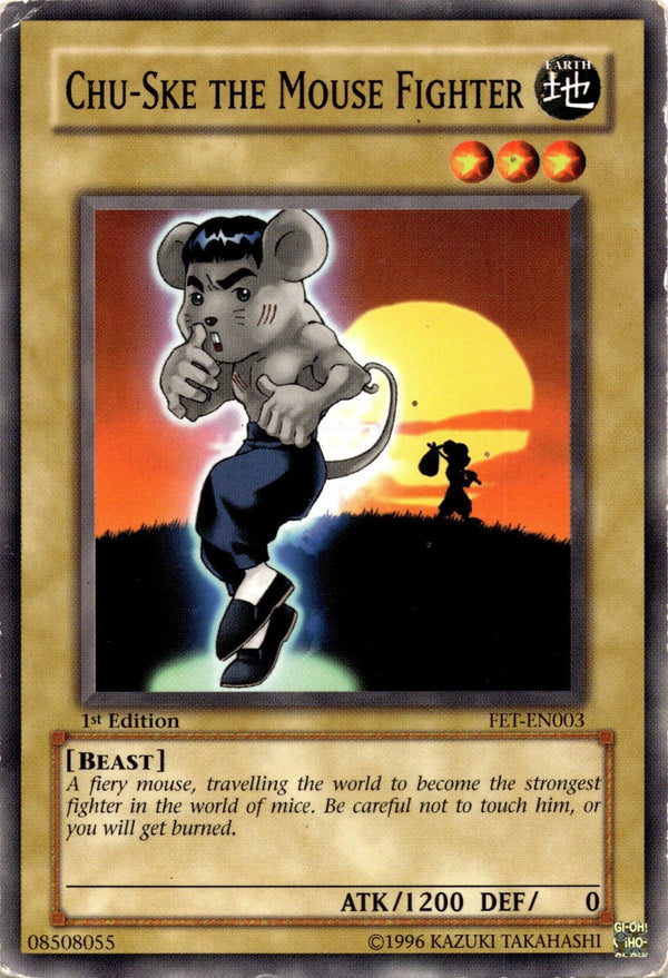 Yugioh Chu-Ske the Mouse Fighter FET-EN003 Common 1st Edition HP