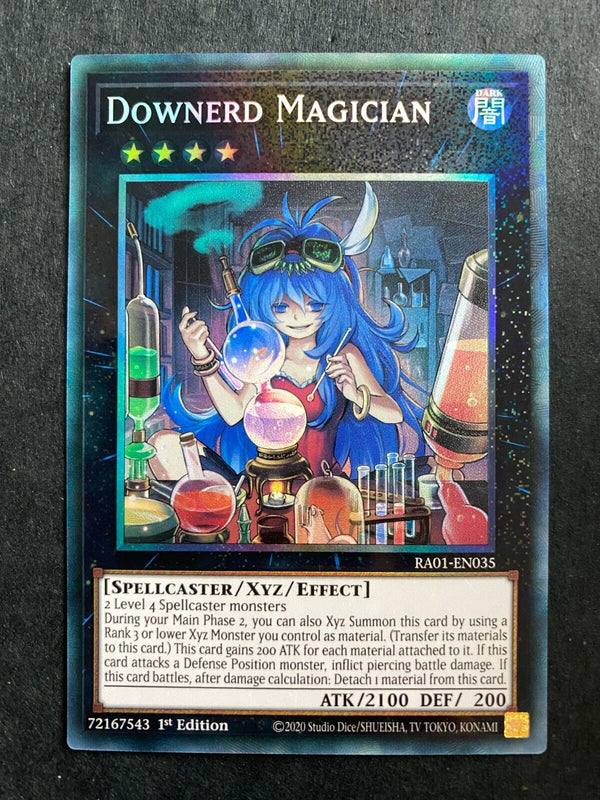 Yugioh Downerd Magician RA01-EN035 Prismatic Collector’s Rare 1st Edition NM