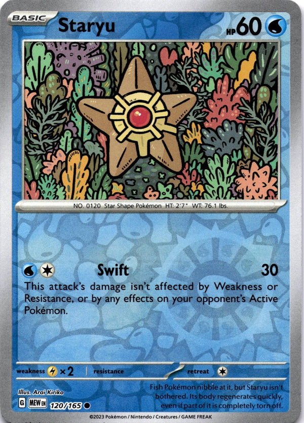 Pokemon Staryu 120/165 Pokemon 151 Reverse Holo NM