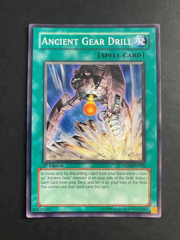 Yugioh Ancient Gear Drill SD10-EN022 Common 1st Edition LP