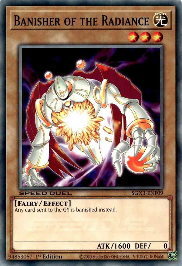 Yugioh Banisher of the Radiance SGX3-ENF09 Speed Duel Common 1st Edition NM