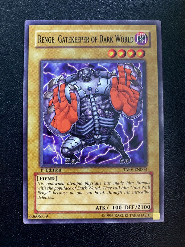 Yugioh Renge, Gatekeeper of Dark World TAEV-EN003 Common 1st Edition MP