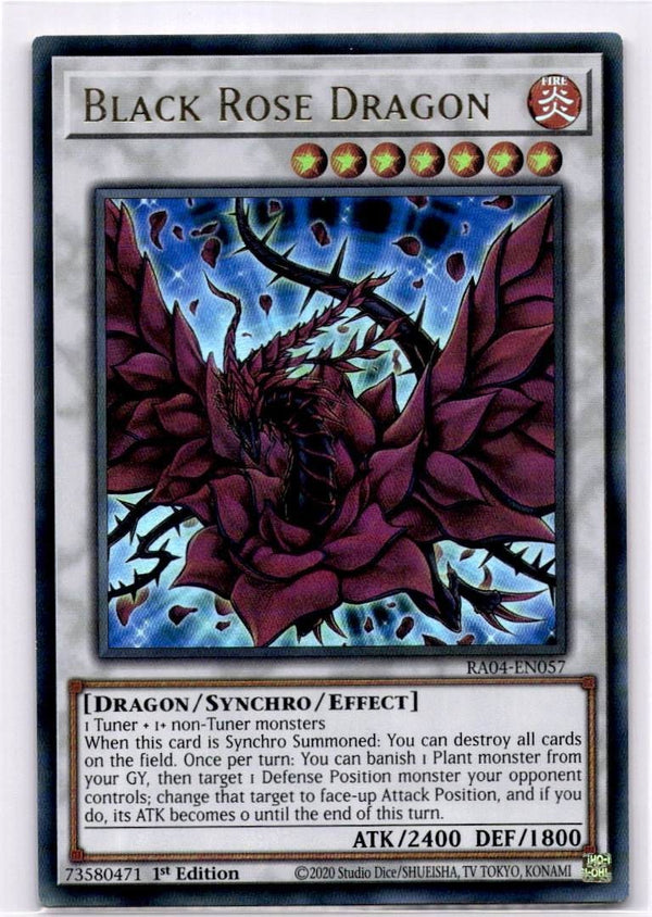 Yugioh Black Rose Dragon RA04-EN057 Ultra Rare 1st Edition NM