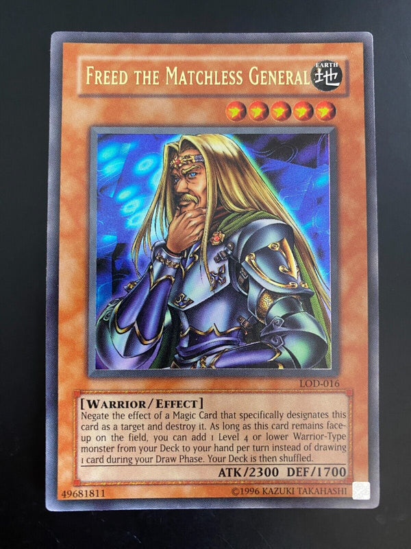 Yugioh Freed the Matchless General LOD-016 Ultra Rare Unlimited Edition VLP