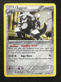 Pokemon Aggron 80/124 Rare Cosmos Holo Dragons Exalted 2012 MP