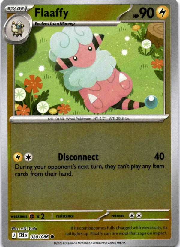 Pokemon Flaaffy 028/086 Chaos Rising Reverse Holo NM