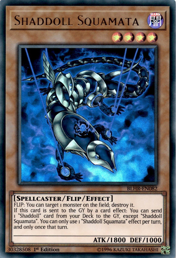 Yugioh Shaddoll Squamata BLHR-EN082 Ultra Rare 1st Edition MP/LP