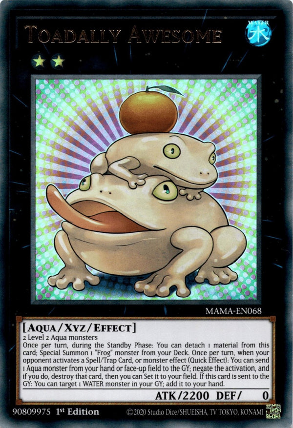 Yugioh Toadally Awesome MAMA-EN068 Ultra Rare 1st Edition LP