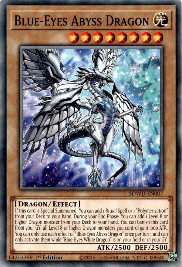 Yugioh Blue-Eyes Abyss Dragon SDWD-EN007 Common 1st Edition NM