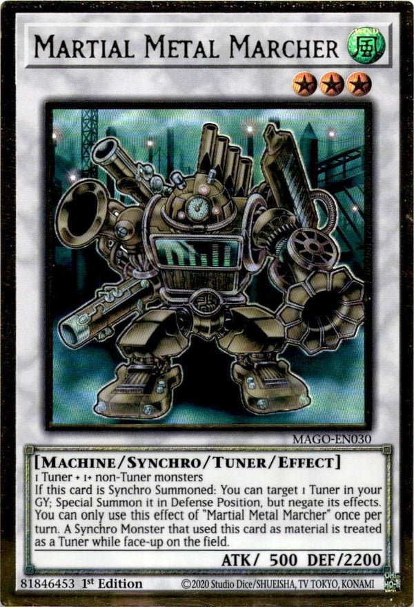 Yugioh Martial Metal Marcher MAGO-EN030 Premium Gold Rare 1st Edition NM