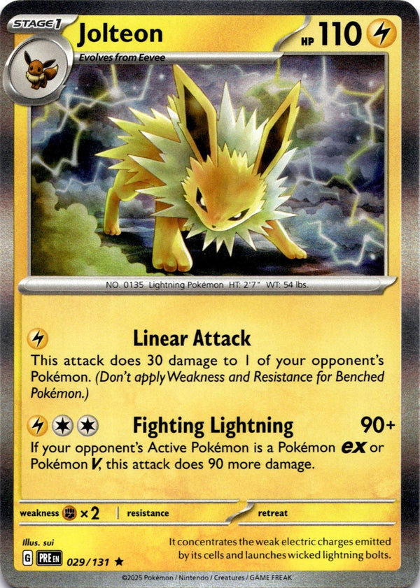 Pokemon Jolteon 029/131 Prismatic Evolutions Holo NM