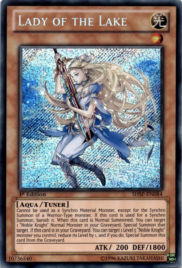 Yugioh Lady of the Lake SHSP-EN084 Secret Rare 1st Edition VLP/NM