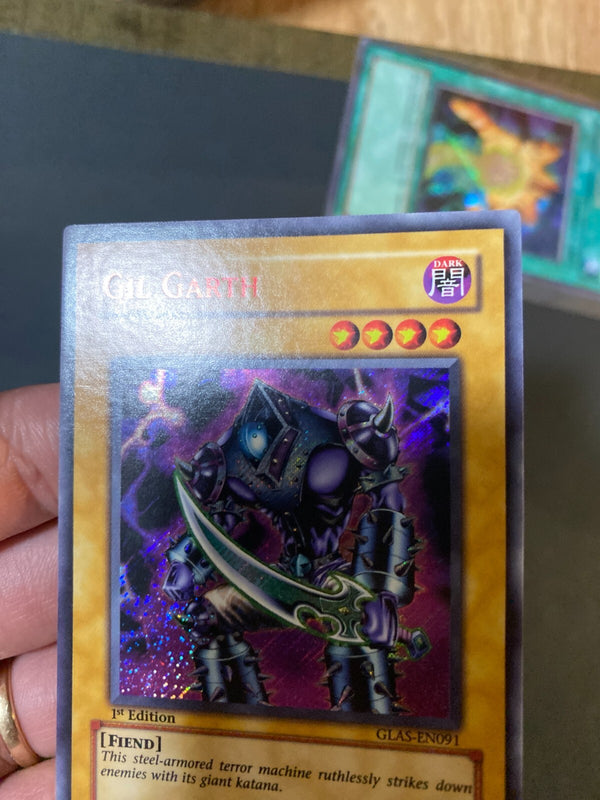 Yugioh Gil Garth GLAS-EN091 Secret Rare 1st Edition Euro NM