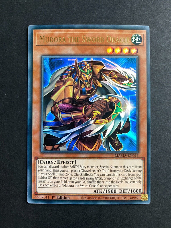 Yugioh Mudora the Sword Oracle MAMA-EN026 Ultra Rare 1st Edition NM