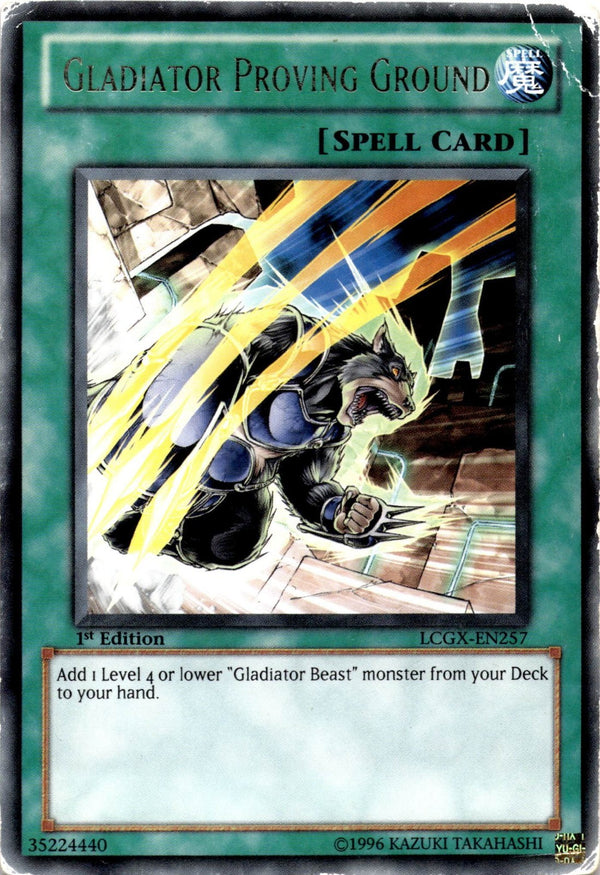 Yugioh Gladiator Proving Ground LCGX-EN257 Rare 1st Edition DAMAGED