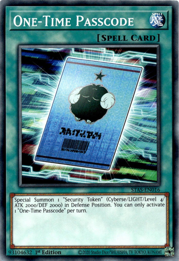 Yugioh One-Time Passcode STAS-EN016 Common 1st Edition NM