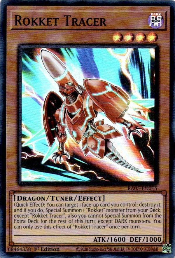 Yugioh Rokket Tracer RA05-EN015 NA Print Super Rare 1st Edition NM