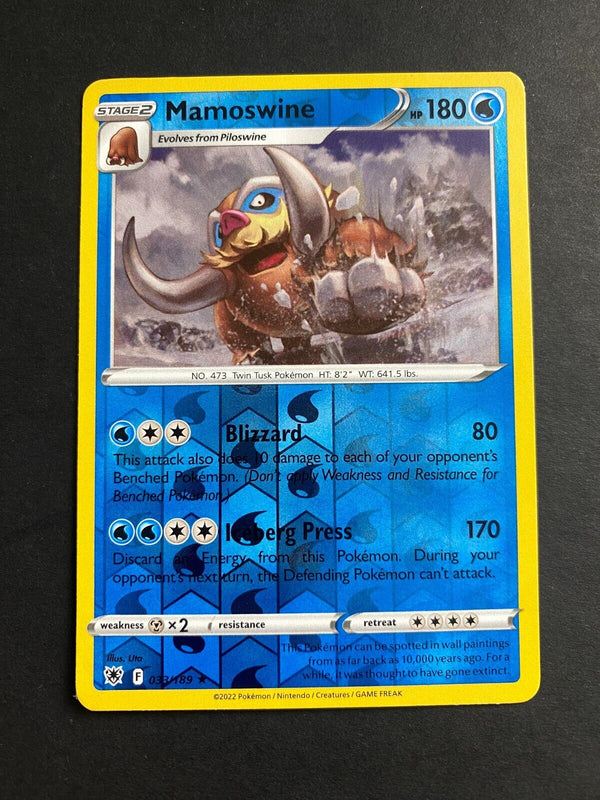 Pokemon Mamoswine 033/189 Astral Radiance Reverse Holo LP