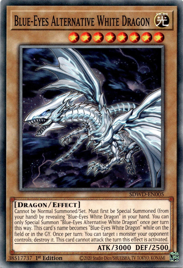 Yugioh Blue-Eyes Alternative White Dragon SDWD-EN005 Common 1st Edition NM