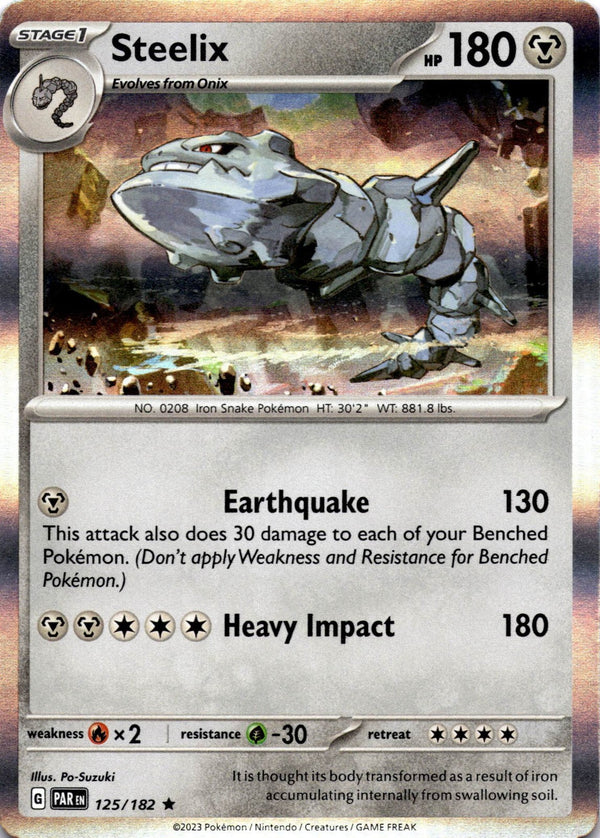 Pokemon Steelix 125/182 Paradox Rift Holo NM