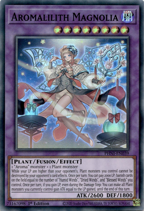 Yugioh Aromalilith Magnolia PHNI-EN039 Super Rare 1st Edition NM