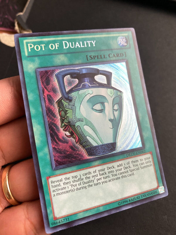 duality yugioh card Yugioh Pot of Duality DREV-EN062 Secret Rare Unlimited Edition NM – TUGIOH