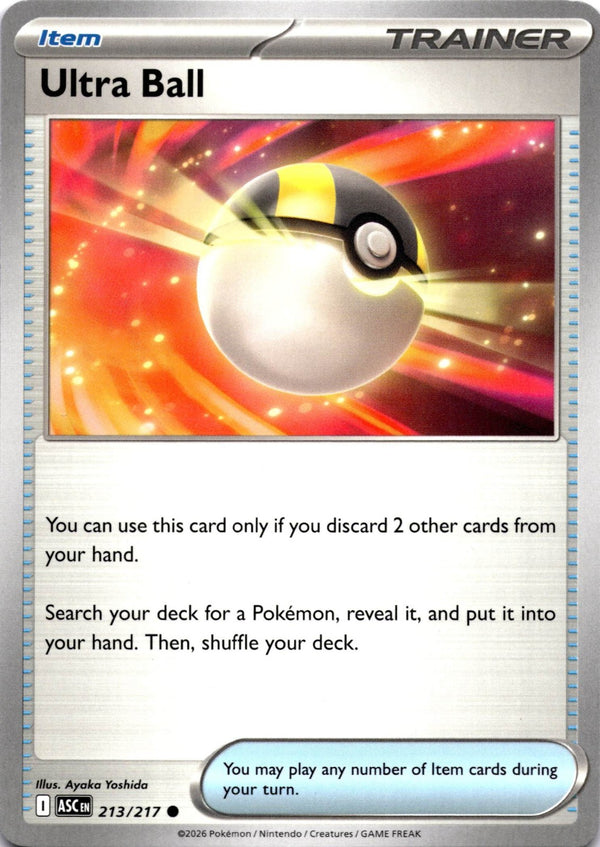 Pokemon Ultra Ball 213/217 Ascended Heroes Non Holo NM