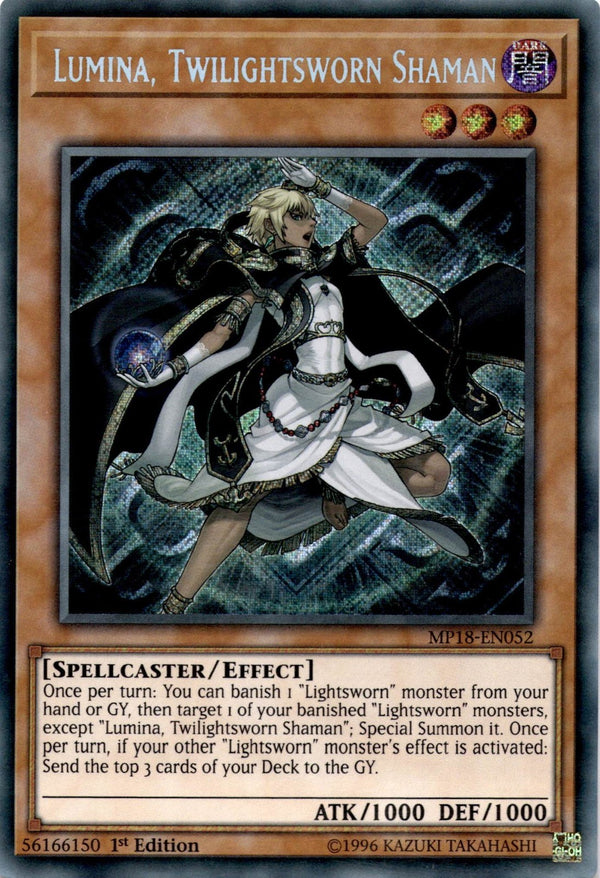 Yugioh Lumina, Twilightsworn Shaman MP18-EN052 Secret Rare 1st Edition LP