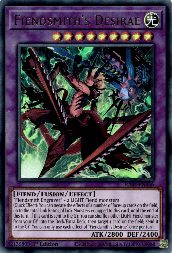 Yugioh Fiendsmith's Desirae RA04-EN056 Ultra Rare 1st Edition NM