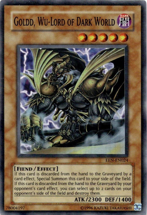 Yugioh Goldd, Wu-Lord of Dark World EEN-EN024 Super Rare Unlimited Edition NM